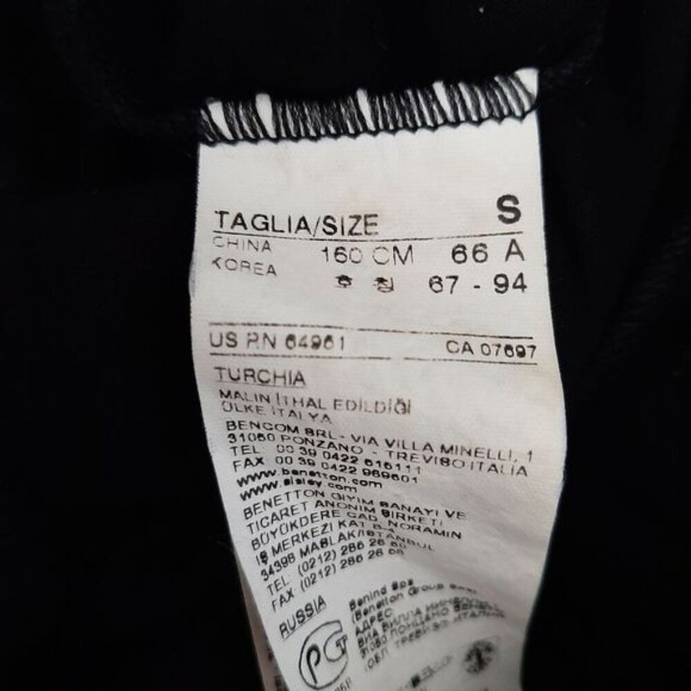 UNITED COLORS OF BENETTON | Italy Pull-on Mini Skirt w/ Pockets Black Sz S - Picture 9 of 10